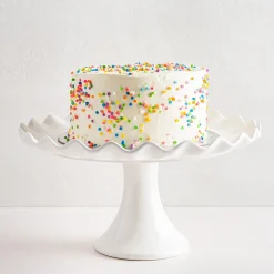 KSP Heritage Porcelain Footed Cake Plate (White)