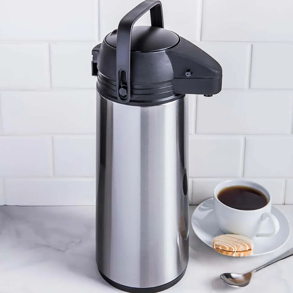 KSP Hilton Insulated Thermal Pump Carafe (Black/Stainless Steel)