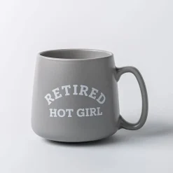 KSP Hug 'Retired Hot Girl' Porcelain Mug 20oz./580ml (Grey)