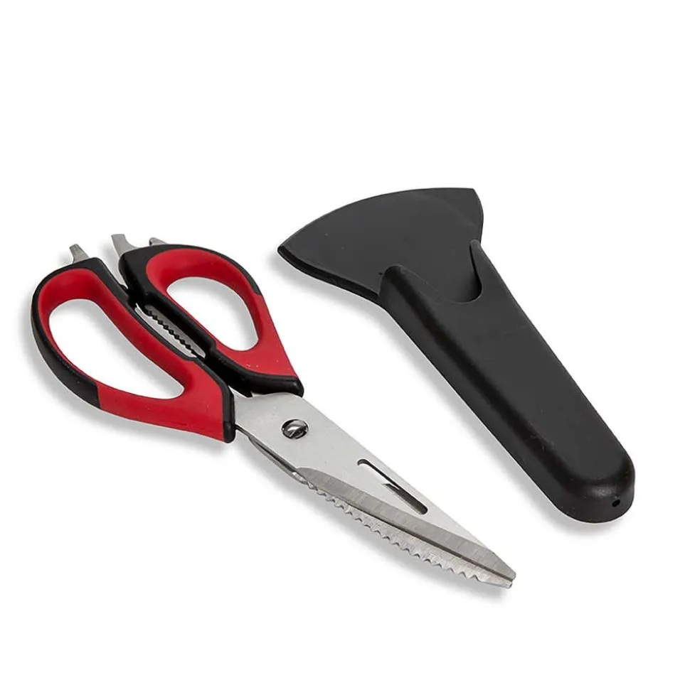 KSP 7-In-1 Multi-Function 9" Multi Purpose Scissors W/Sheath (Asstd.)