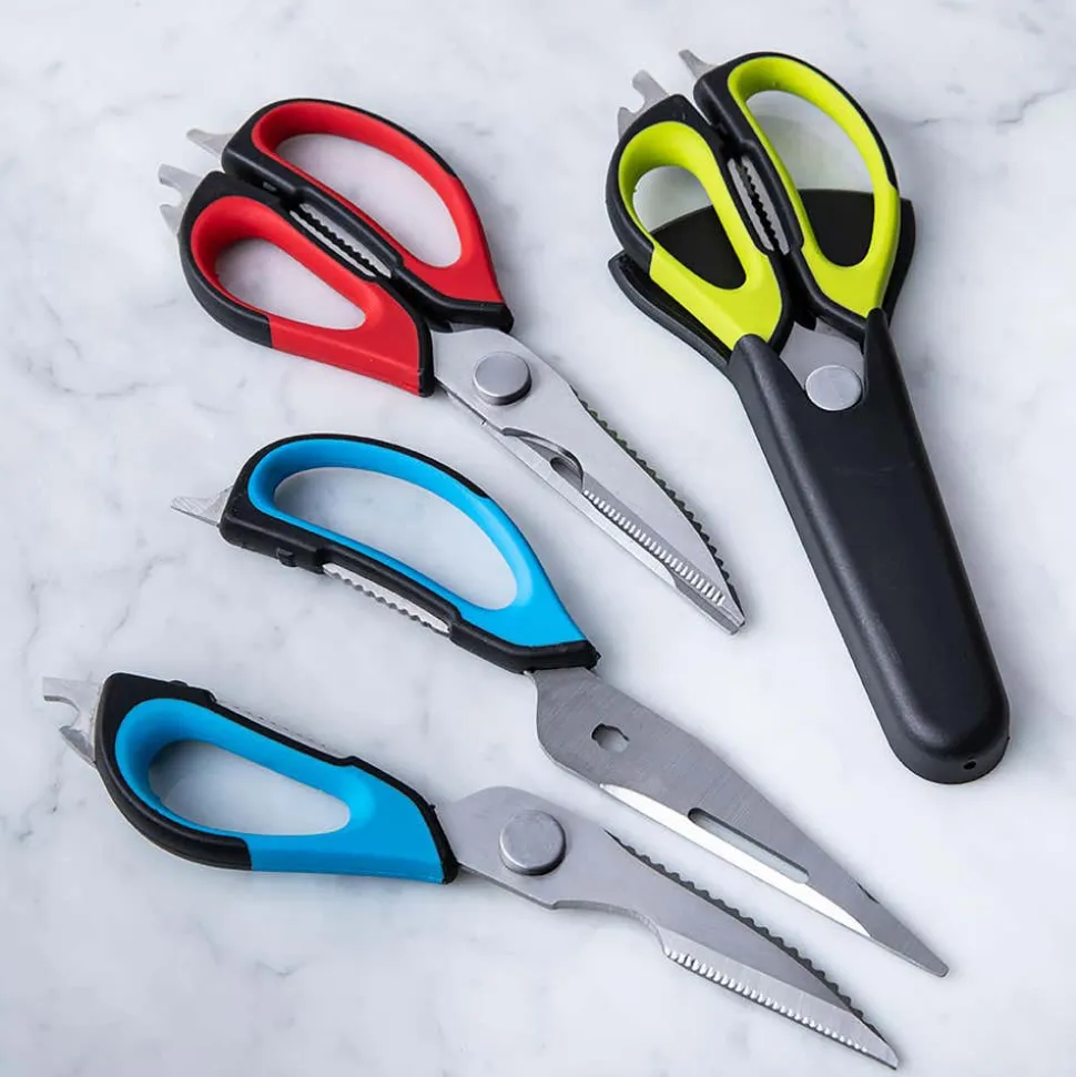KSP 7-In-1 Multi-Function 9" Multi Purpose Scissors W/Sheath (Asstd.)