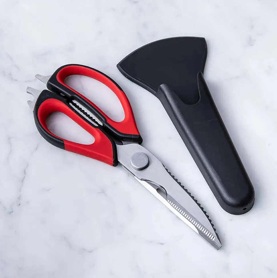 KSP 7-In-1 Multi-Function 9" Multi Purpose Scissors W/Sheath (Asstd.)