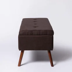 KSP Isabella Tufted Storage Bench (Brown)