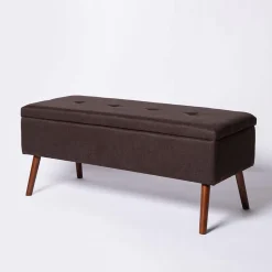 KSP Isabella Tufted Storage Bench (Brown)