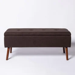 KSP Isabella Tufted Storage Bench (Brown)