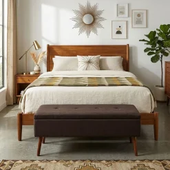 KSP Isabella Tufted Storage Bench (Brown)