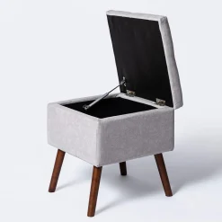 KSP Isabella Tufted Storage Ottoman (Light Grey)