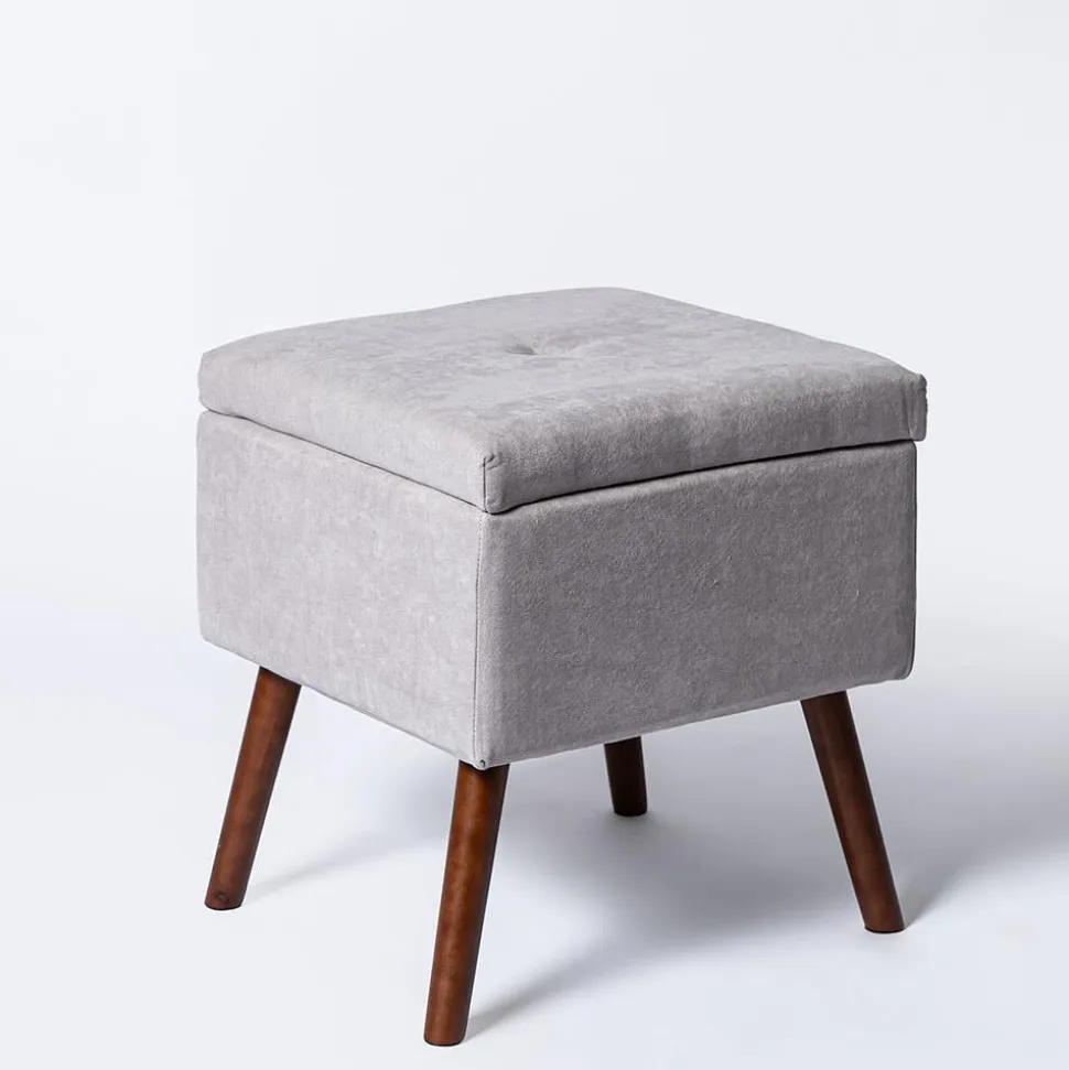 KSP Isabella Tufted Storage Ottoman (Light Grey)