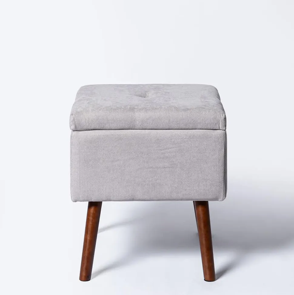 KSP Isabella Tufted Storage Ottoman (Light Grey)