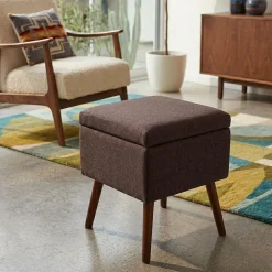 KSP Isabella Tufted Storage Ottoman (Brown)