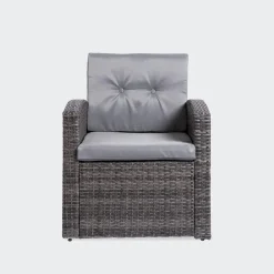 KSP Jardin Outdoor Seating with Table Set - Set of 4 (Grey)