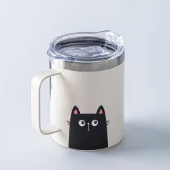 KSP Java 'Cat' Double Wall Desk Mug (Vanilla)