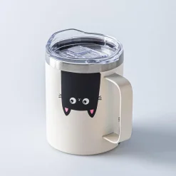 KSP Java 'Cat' Double Wall Desk Mug (Vanilla)
