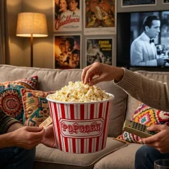 KSP Kino-Pop Popcorn Bowl (White/Red)