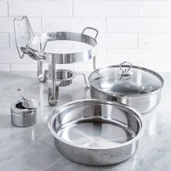 KSP Kuisine Chafing-Buffet Server with Stand (Stainless Steel)