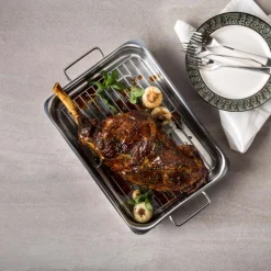 KSP Kuisine Open Roaster with Rack (Stainless Steel)