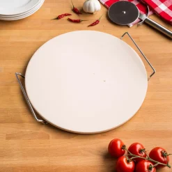 KSP La Cucina Pizza Stone with Rack - Set of 2 (Natural)