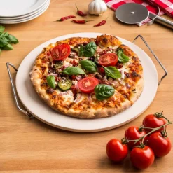 KSP La Cucina Pizza Stone with Rack - Set of 2 (Natural)