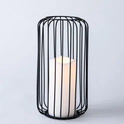 KSP Layne LED Metal Lantern 14x14x23cm (Black)
