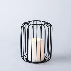 KSP Layne LED Metal Lantern 15x15x18cm (Black)