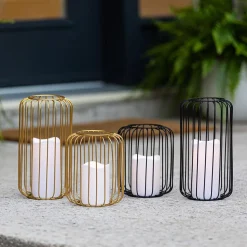 KSP Layne LED Metal Lantern 15x15x18cm (Black)
