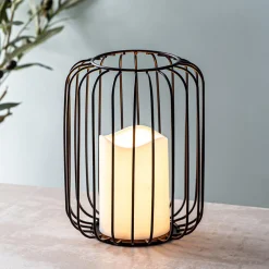 KSP Layne LED Metal Lantern 15x15x18cm (Black)