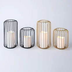 KSP Layne LED Metal Lantern 15x15x18cm (Black)