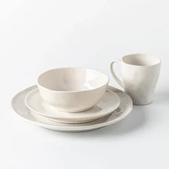 KSP Lera Reactive Stoneware Dinnerware - Set of 16 (Beige)
