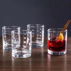 KSP Linea 'Etched' Double Old Fashioned Glasses - Set of 8