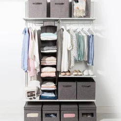 KSP Linea '6-Shelf' Hanging 6-Shelf Org. (Grey) 30 cm sq. x 127 cm
