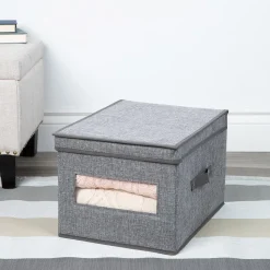 KSP Linea Storage Box with Window (Grey) 30 x 39.5 x 25 cm
