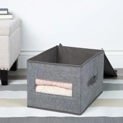 KSP Linea Storage Box with Window (Grey) 30 x 39.5 x 25 cm