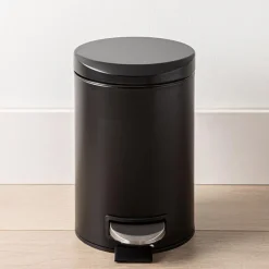 KSP Luna Soft-Close Moon Cover Step Garbage Can 3L (Black)