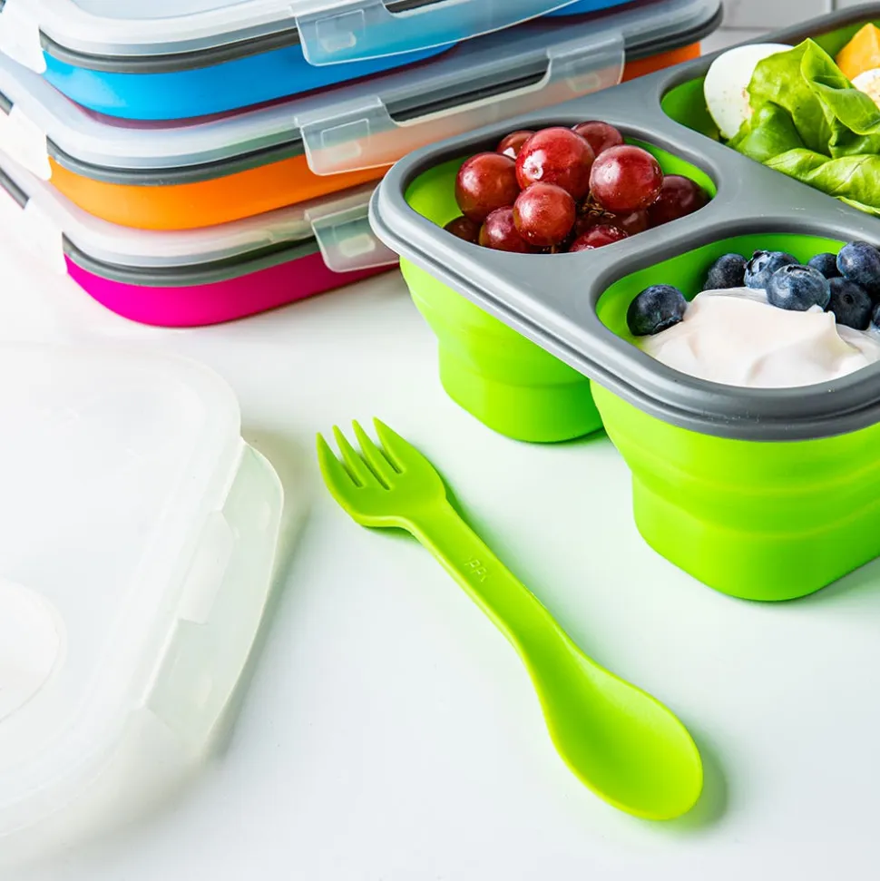 KSP Lunch Pop! Bento 'Rectangle' Silicone Food Container (Asstd.)