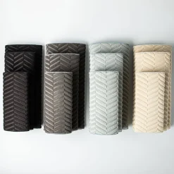 KSP Luxedry Herringbone Microfiber Dish Drying Mat - Set/3 (Charcoal)