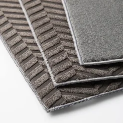 KSP Luxedry Herringbone Microfiber Dish Drying Mat - Set/3 (Charcoal)