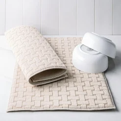 KSP Luxedry 'Interlock' Microfiber Dish Drying Mat - Set of 2 (Beige)