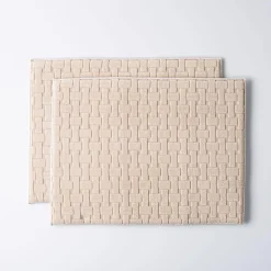 KSP Luxedry 'Interlock' Microfiber Dish Drying Mat - Set of 2 (Beige)