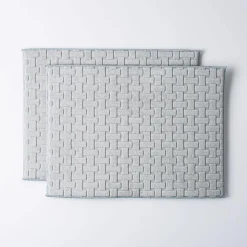 KSP Luxedry 'Interlock' Microfiber Dish Drying Mat - Set/2 (Grey)