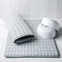 KSP Luxedry 'Interlock' Microfiber Dish Drying Mat - Set/2 (Grey)