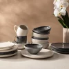 KSP Lysa Reactive Stoneware Dinnerware - Set of 16 (Taupe)