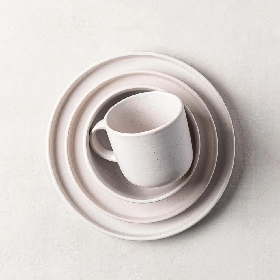 KSP Madison Stoneware Dinnerware - Set of 16 (Off White)