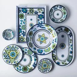 KSP Madrid Patioware Serve Tray Rectangle (Blue/Green)