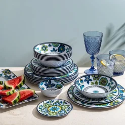 KSP Madrid Patioware Serve Tray Rectangle (Blue/Green)
