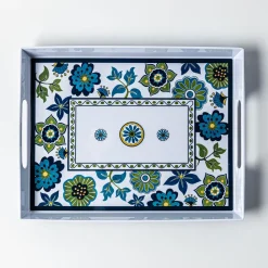 KSP Madrid Patioware Serve Tray Rectangle (Blue/Green)