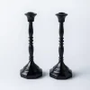 KSP Majestic Resin Taper Candleholder - Set of 2 (Black)