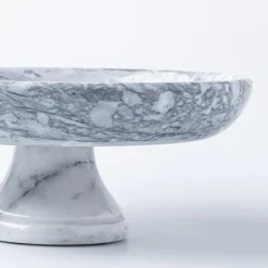 KSP Marbelle Marble Footed Fruit Bowl (White)