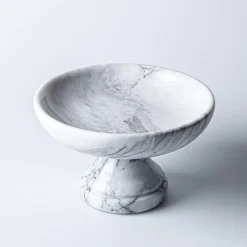 KSP Marbelle Marble Footed Fruit Bowl (7.9" Dia.)