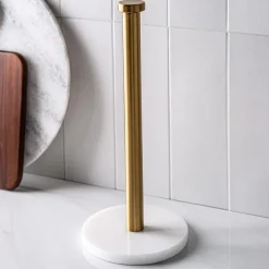KSP Marbelle Upright Paper Towel Holder (Marble/Gold)