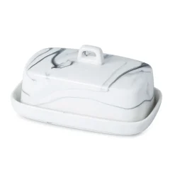 KSP Marble Porcelain Butter Dish (White/Grey)